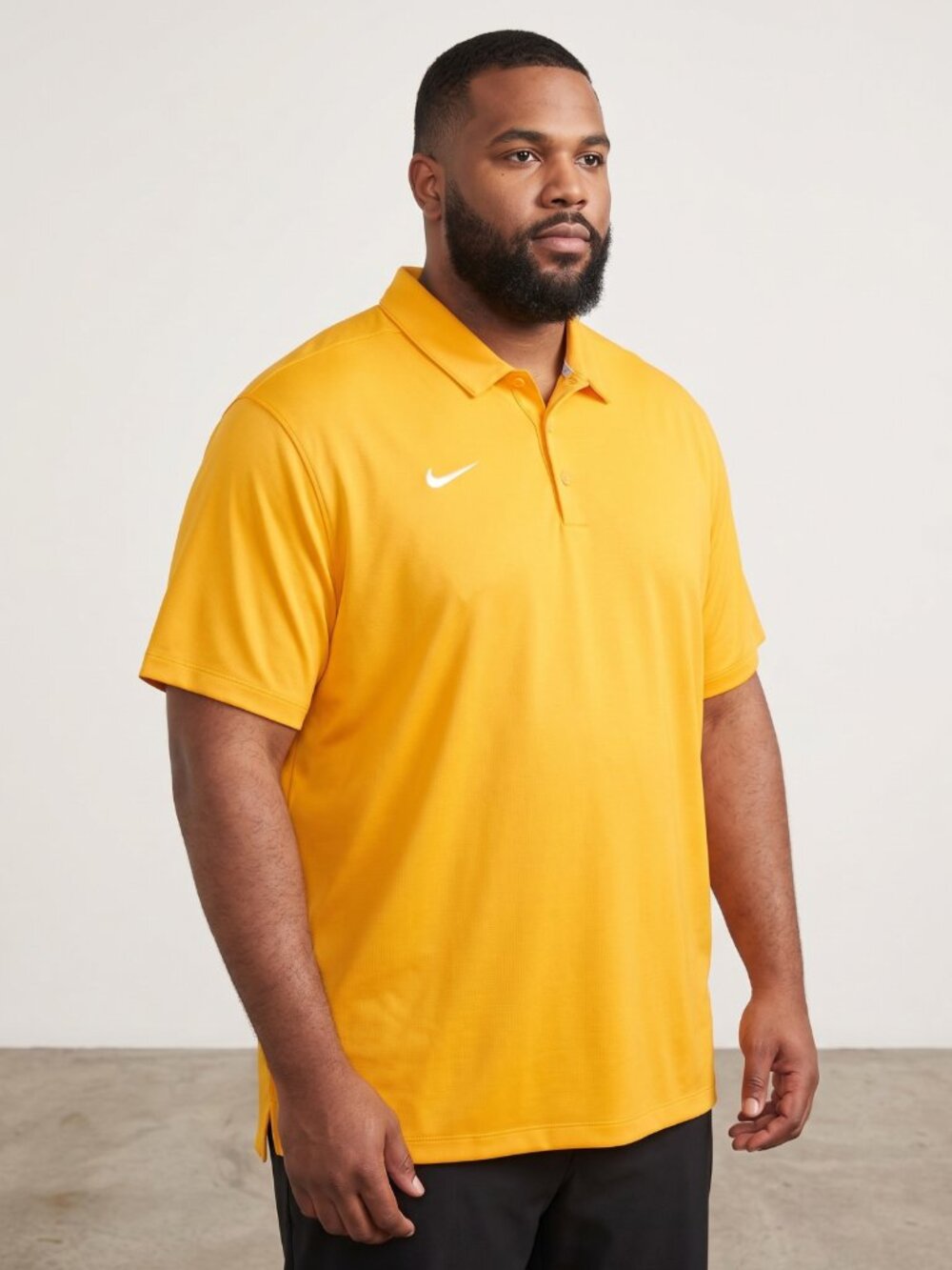 NWOT Nike Mens Dri-FIT Yellow Short Sleeve Golf Polo Shirt 3XL
